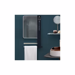 Radialight Windy, Designer Electric Bathroom Fan Heater with Towel Bars, 1800W - Mirror