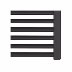 Bray Black Straight Towel Warmer / Heated Towel Rail Radiator - Central Heating - 50 cm, 120 cm