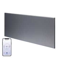 Adax Neo WIFI Electric Panel Heater, Wall Mounted, IPX4 Lava Grey 2500W