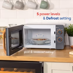 Russell Hobbs Scandi Microwave 17L Grey 700W Manual RHMM713G - Additional view 4