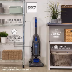 Russell Hobbs ATHENA2 Upright vacuum AC Dry HEPA Bagless 2 L 400 W Blue, Grey - Additional view 8