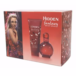 Hidden Fantasy by Britney Spears 50ml Eau de Parfum Spray & 100ml Body Souffle