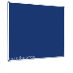 Magiboards Slim Frame Blue Felt Noticeboard Aluminium Frame 1500x1200m