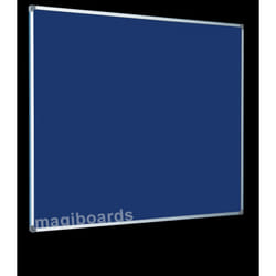 Magiboards Slim Frame Blue Felt Noticeboard Aluminium Frame 1500x1200m