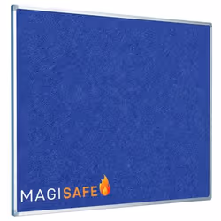 Magiboards Fire Retardant Blue Felt Noticeboard Aluminium Frame 1500x1