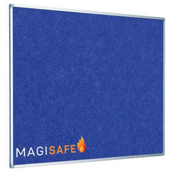 Magiboards Fire Retardant Blue Felt Noticeboard Aluminium Frame 1500x1