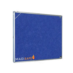 Magiboards Fire Retardant Blue Felt Lockable Noticeboard Display Case
