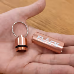 Capsule Rose Gold - Tough Lightweight Aluminium, Water-Proof, Keychain
