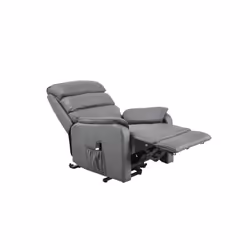 Rise and Recline Power Electric Lift Chair Armchair Bonded Leather - Grey
