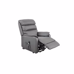 Rise and Recline Power Electric Lift Chair Armchair Bonded Leather - Grey