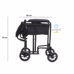 Angel Mobility Lightweight Folding Transit Wheelchair Compact Transfer Chair