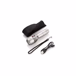 Impact Personal Alarm Torch - USB Rechargeable LED Torch 130db Siren - Dual Function Tactical Torch - High Powered White LED CREE Torch (Regular)