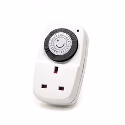 Mini 24 Hour Segment Timer Switch - Energy Saver Timer Standard Size - Hour Plug-in Timer Socket Set - 240v 3 Pin Plug with P ...