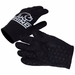 Rhino Pro Full Finger Stick Mitts Rugby Sport Player Hand Protection Glove Black (2020) - Medium/Large