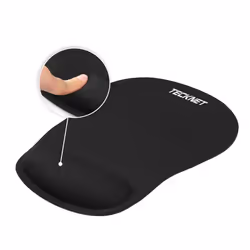 TeckNet Mouse Mat with Gel Rest - Non-slip Rubber base Special-Textured Surface