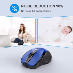 Pro Wireless Mouse, 4000 DPI, 2.4G Ergonomic Optical Mouse, Computer Mouse for Laptop, Windows, Chromebook, 6 Button Mouse, 24-Month Battery Life, 6