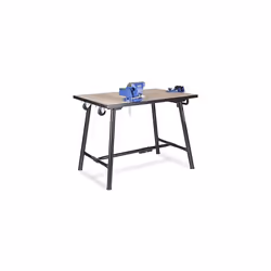 Armorgard - Tuffbench + Folding Workbench c/w Wheels, Handle 4" Chain Vice and 6" Engineers Vice