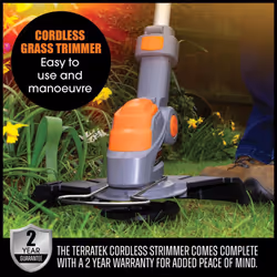 Terratek 20V Cordless Strimmer Li-ion Electric Grass Trimmer & Cutter