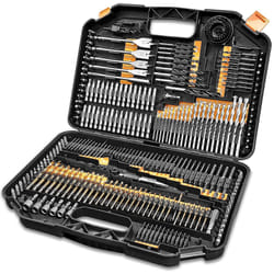 Terratek 246pc Combination Drill Bit Set | HSS Titanium Twist Drill Bits, Masonry Drill Bits, Wood Drill Bits & Screwdriver Bits