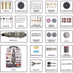 Mini Drill/Grinder Bits Set - 82 Pieces - Dremel Compatible - Terratek