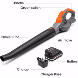 Terratek Cordless Leaf Blower 18V/20V Max Battery and Charger