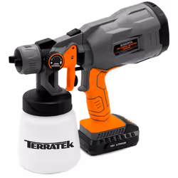 Terratek 18V Cordless Paint Sprayer, Electric HVLP Fence Paint Sprayer