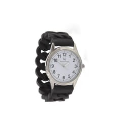Silicone Stretch Band Watch - Black