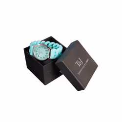 Silicone Stretch Band Watch - Black