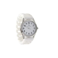 Silicone Stretch Band Watch - White