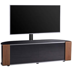 MDA Designs Sirius 1600 Black TV Cabinet with Walnut/Oak Interchangeable Trims for Screen TVs up to 70â with Mounting Bracket