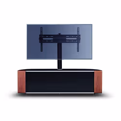 MDA Designs Sirius 1600 Black TV Cabinet with Walnut/Oak Interchangeable Trims for Screen TVs up to 70â with Mounting Bracket