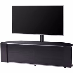 MDA Designs Sirius 1600 Cabinet with BeamThru Remote-Friendly Gloss Black with Black Trims for Flat Screen TVs up to 65" with Mounting Bracket