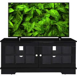MDA Designs Hamilton Black Freestanding Traditional TV Cabinet with Storage Elegant Classic Design for Flat Screen TVs up to 55"