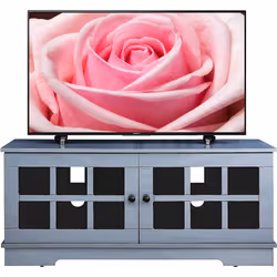 MDA Designs Hamilton Grey Freestanding Traditional TV Cabinet with Storage Elegant Classic Design for Flat Screen TVs up to 5 ...