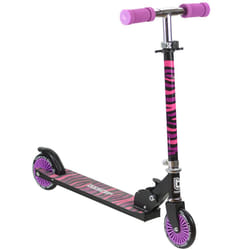 bopster 2 Wheeled Folding Scooter - Purple Zebra Stripes