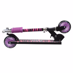 bopster 2 Wheeled Folding Scooter - Purple Zebra Stripes