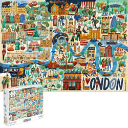 London Jigsaw Puzzle - 1000 Piece Illustrated City Puzzle 100% Recycled Card Board by bopster
