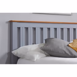 King Size Ottoman Bed Grey Phoenix Wood Frame Storage 5FT Stone Oak Solid