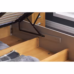 King Size Ottoman Bed Grey Phoenix Wood Frame Storage 5FT Pearl Oak Solid