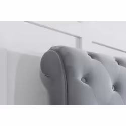 Grey Super King Bed Frame Colorado Chesterfield Sleigh Fabric 6FT 180cm Size - Additional view 4