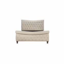 Beige Double Bed Frame Birlea Copenhagen Upholstered Fabric King Size 5FT 150cm - Additional view 8