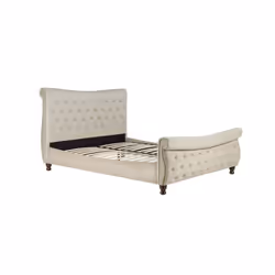 Beige King Size Bed Frame Birlea Copenhagen Warm Stone Fabric Super 6FT 180cm - Additional view 8