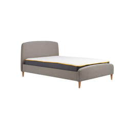 Grey King Size Bed Frame Birlea Quebec Fabric Upholstered 5FT 150cm