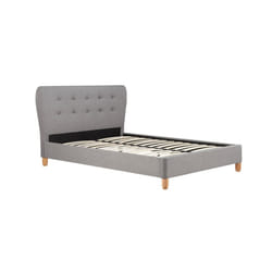Stockholm Grey Fabric Bed - Sprung Slatted Base