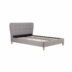 Stockholm Grey Fabric Bed - Sprung Slatted Base