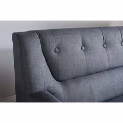 3 Seater Sofa Grey Birlea Lambeth Large Settee Scandinavian Modern Retro