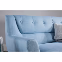2 Seater Sofa Blue Birlea Lambeth Duck Egg Medium Settee Scandinavian Retro