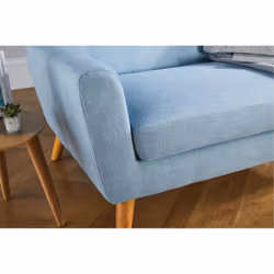 2 Seater Sofa Blue Birlea Lambeth Duck Egg Medium Settee Scandinavian Retro - Additional view 4
