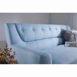 3 Seater Sofa Blue Birlea Lambeth Duck Egg Large Settee Scandinavian Retro - Additional view 5