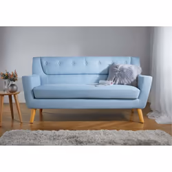 3 Seater Sofa Blue Birlea Lambeth Duck Egg Large Settee Scandinavian Retro - Additional view 8